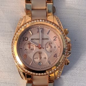 Michael Kors gold/blush stainless steel watch